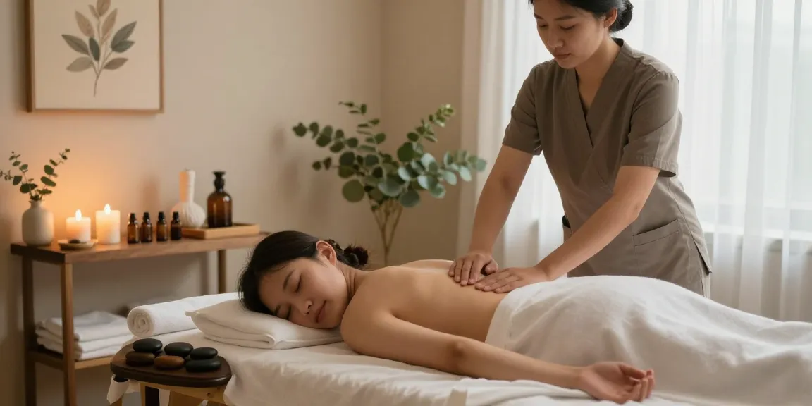 안산출장마사지 therapy in a tranquil setting with calming ambiance and skilled therapist.